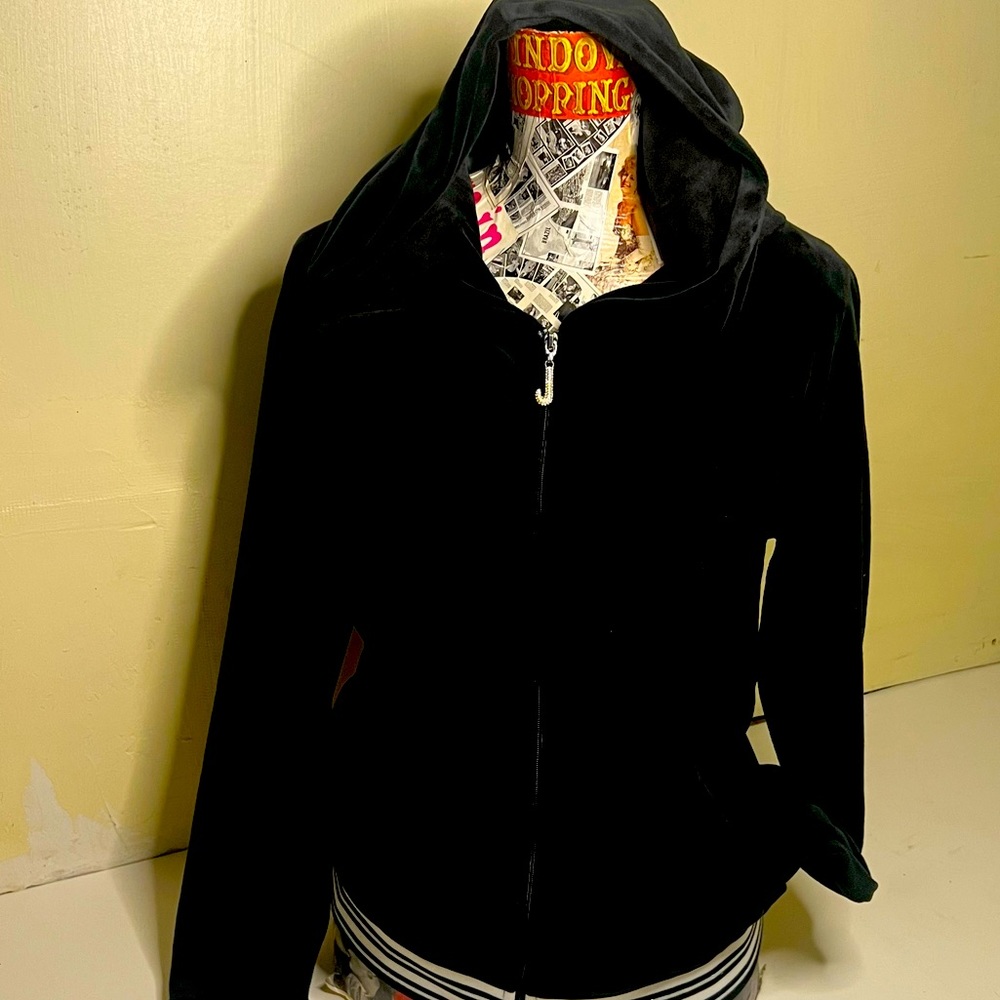 Juicy Couture black zip up : size medium